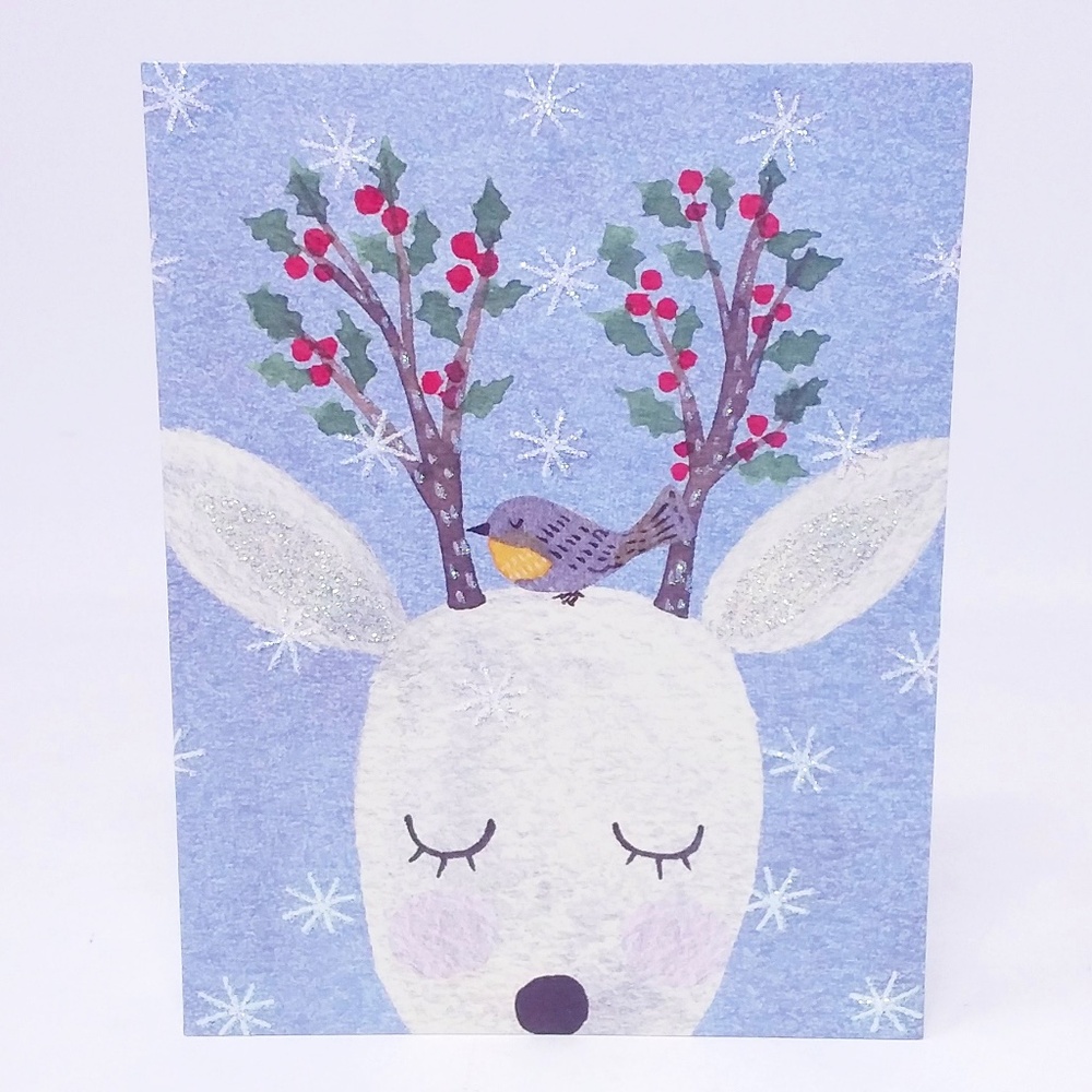 🌸4/$35🌸 10PC Papyrus Deer Face Christmas Cards with Envelopes, Seals